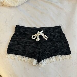 No Boundaries High Waist Black and White Shorts